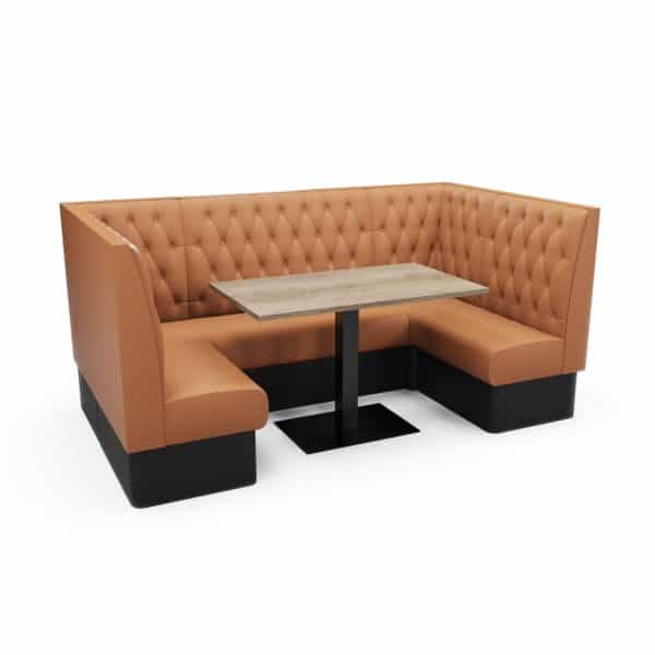 Kansas Diamond Buttoned High Back - U Shaped Corner Set