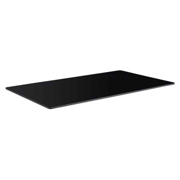1200 x 700mm Rectangle x 12mm Quartize High Pressure Laminate Table Top - Black