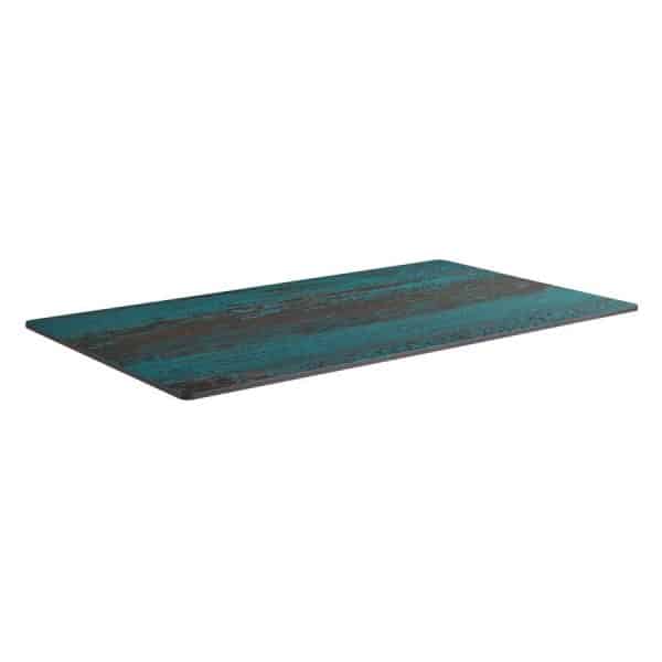 1200 x 700mm Rectangle x 12mm Quartize High Pressure Laminate Table Top - Vintage Teal