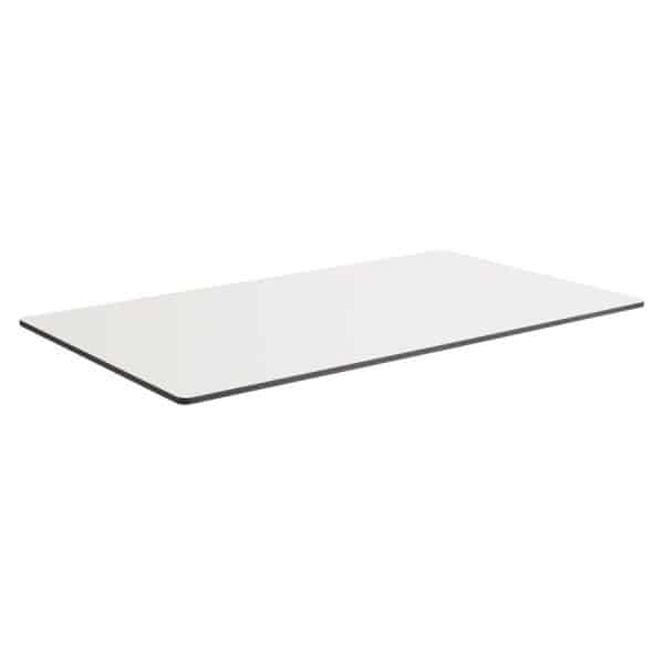 1200 x 700mm Rectangle x 12mm Quartize High Pressure Laminate Table Top - White