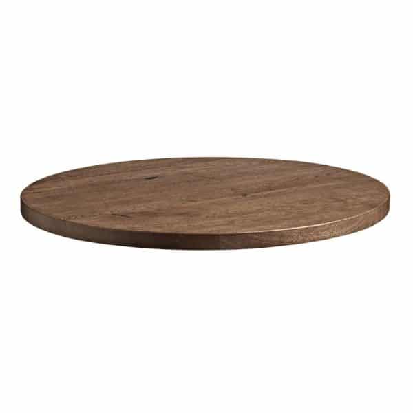 1200mm Round x 32mm Rustic Solid Oak Table Top - 3 Finishes - In Stock