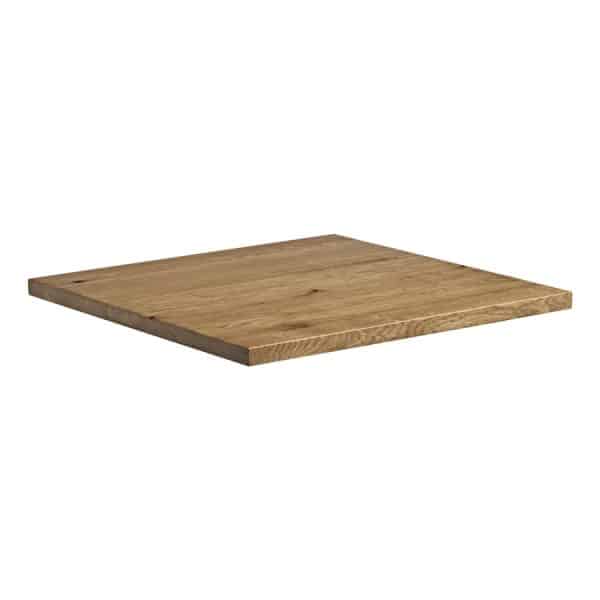 600mm x 600mm x 32mm Rustic Solid Oak Table Top - 3 Finishes - In Stock