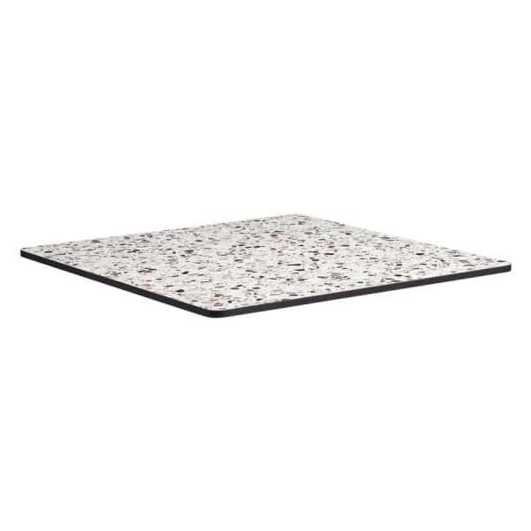 600 x 600mm Square x 12mm Quartize High Pressure Laminate Table Top - Mixed Terrazzo