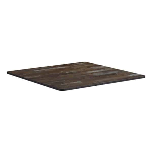600 x 600mm Square x 12mm Quartize High Pressure Laminate Table Top - Planked Vintage Wood