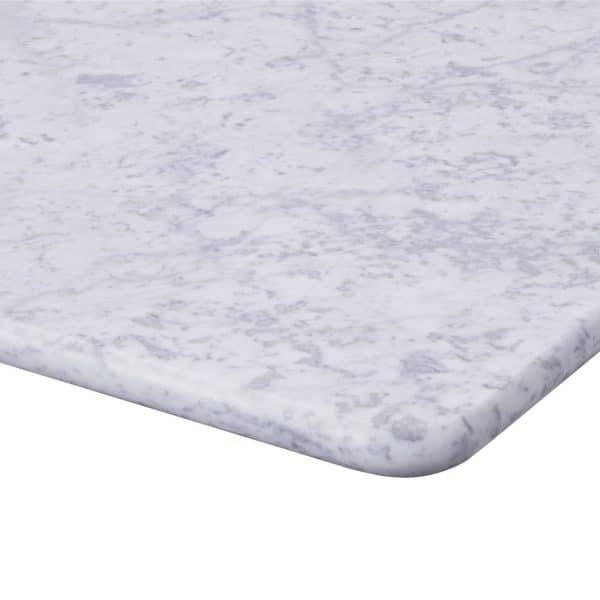 600mm x 600mm x 20mm Thick Solid Carrara Marble Table Top - In Stock