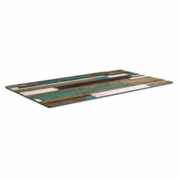 1200 x 700mm Rectangle x 12mm Quartize High Pressure Laminate Table Top - Driftwood