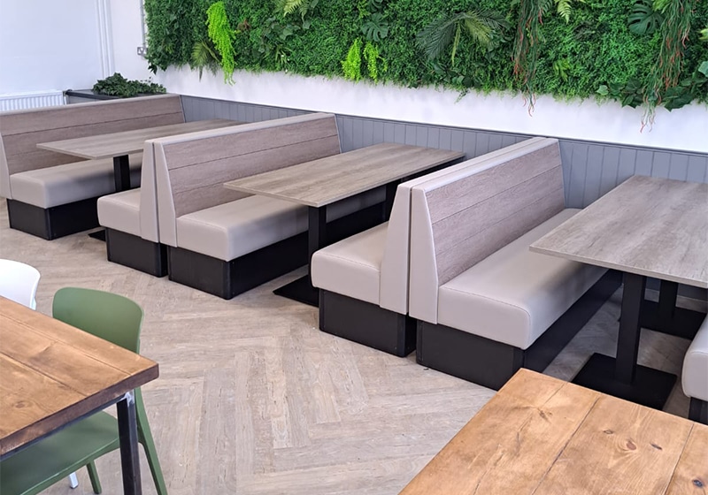 Booth Seating in a Restaurant Scene