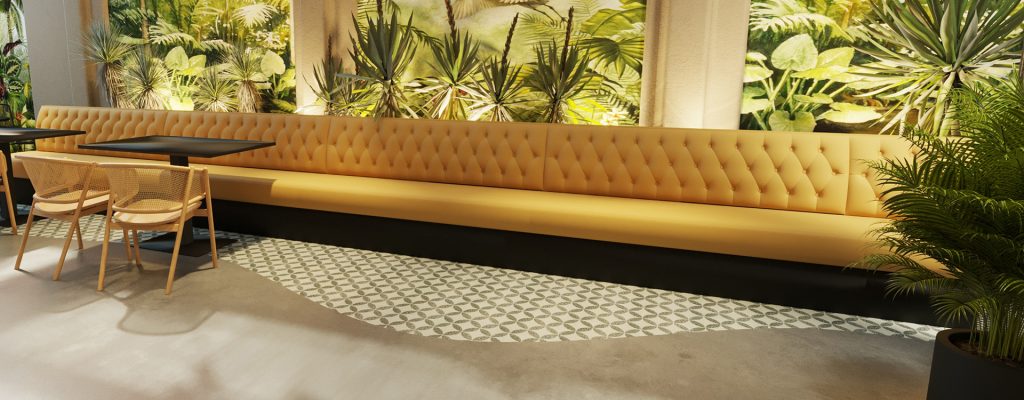 What is banquette seating?