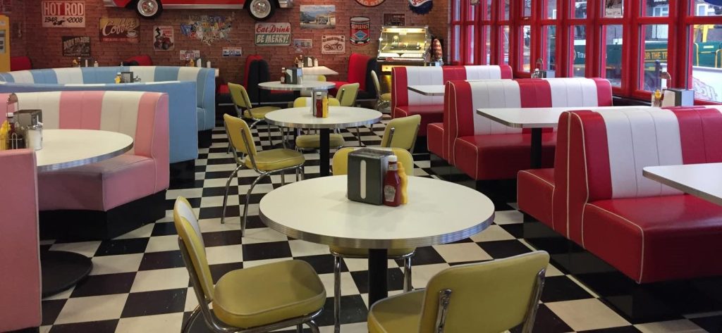 Retro American Diner Booth Seating