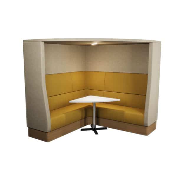 Serene Three Privacy Corner - Fully Upholstered
