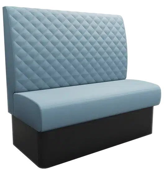 Quilted high back booth seating with diamond-stitched upholstery – stylish banquette seating