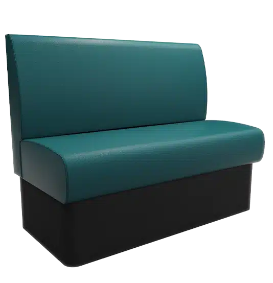 Plain back booth seating with smooth upholstered panel – classic commercial banquette
